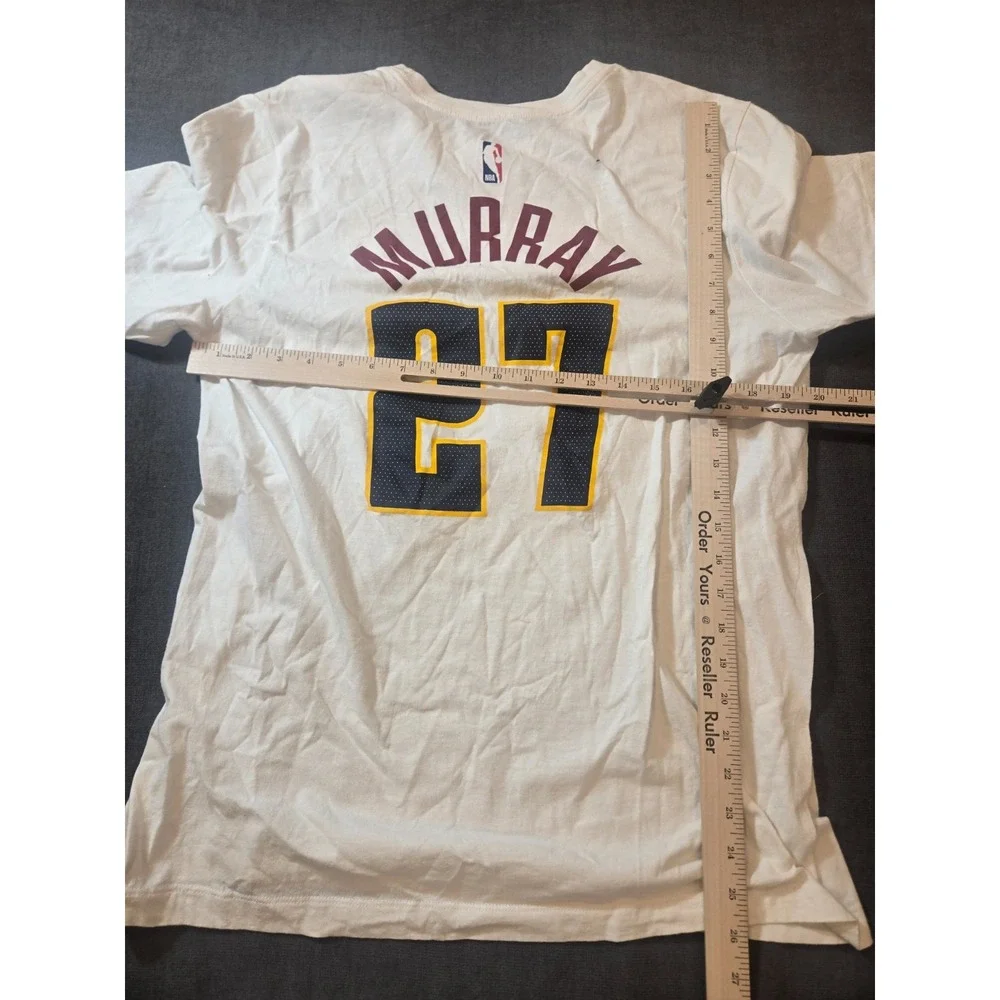 Nike Denver Nuggets Jamal Murray #27 T-Shirt Men's Large White NBA Basketball T